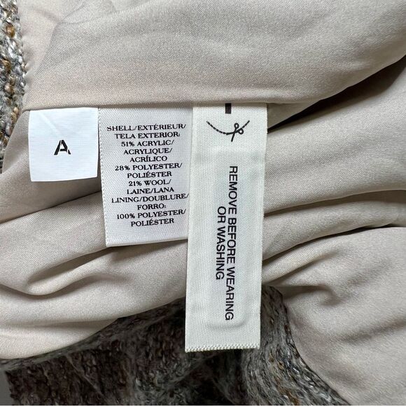 NWT Ann Taylor Neutral Tweed Flounce Skirt Wool Blend 14 - Picture 12 of 12